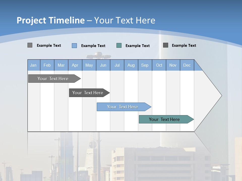 A Powerpoint Presentation With A Cityscape In The Background PowerPoint Template