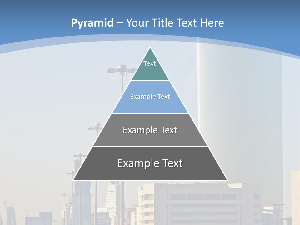 A Powerpoint Presentation With A Cityscape In The Background PowerPoint Template