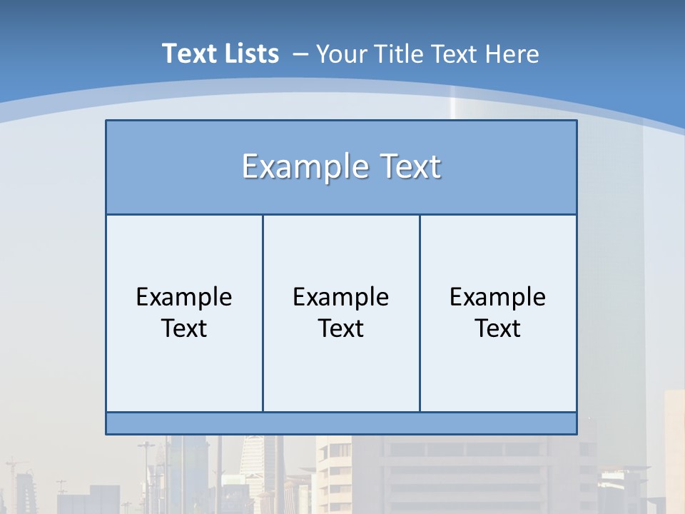 A Powerpoint Presentation With A Cityscape In The Background PowerPoint Template