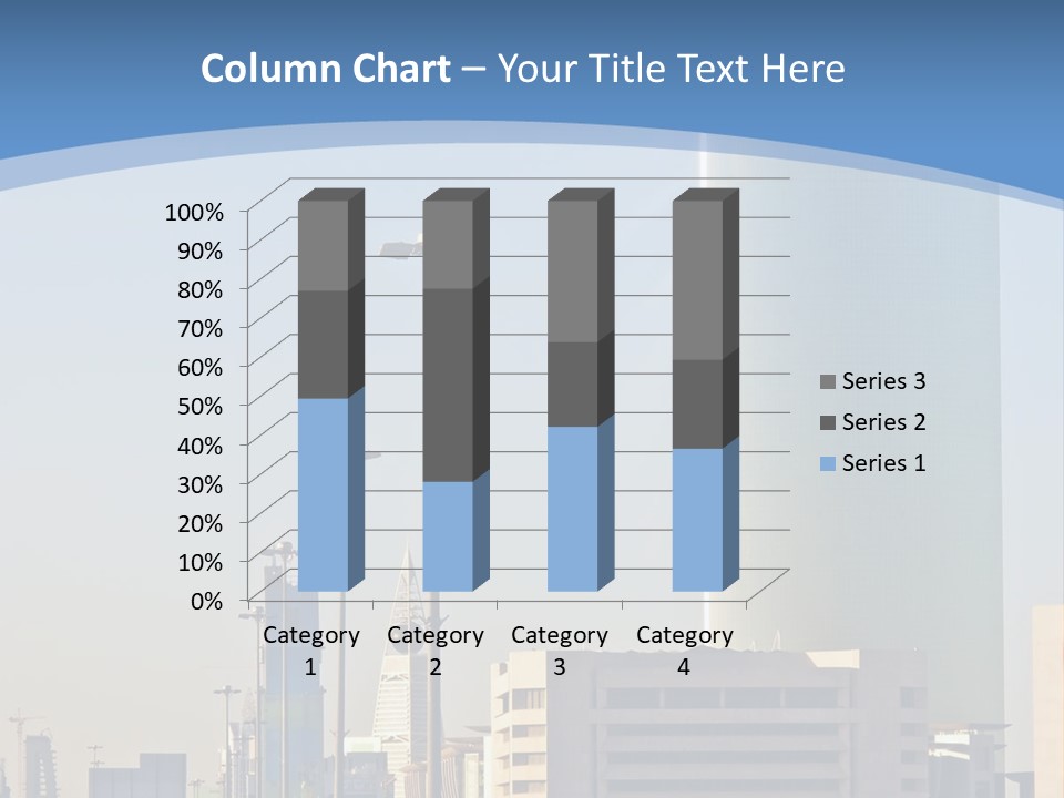 A Powerpoint Presentation With A Cityscape In The Background PowerPoint Template