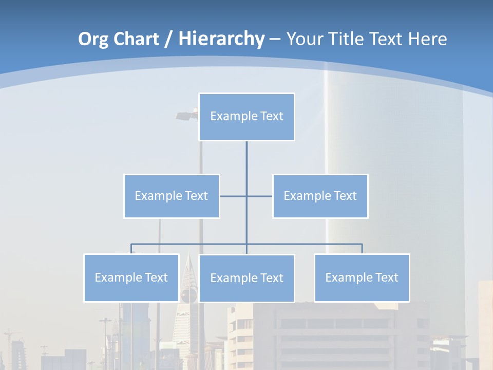 A Powerpoint Presentation With A Cityscape In The Background PowerPoint Template