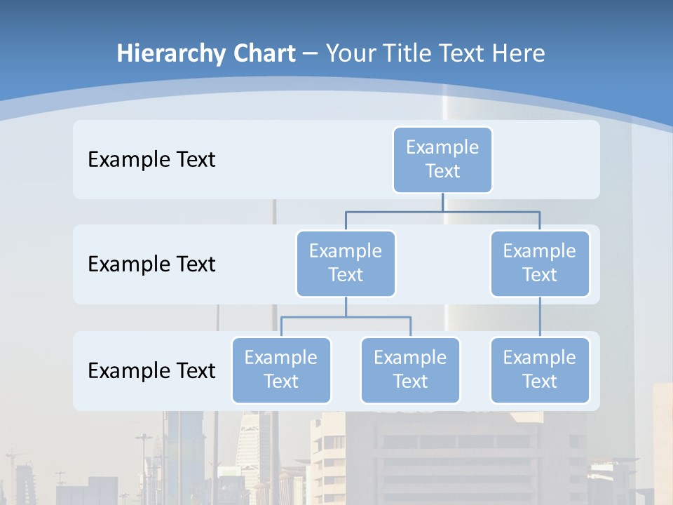 A Powerpoint Presentation With A Cityscape In The Background PowerPoint Template
