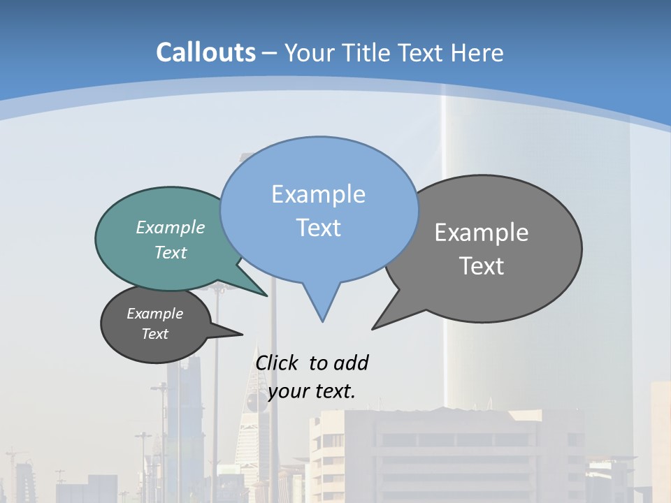 A Powerpoint Presentation With A Cityscape In The Background PowerPoint Template