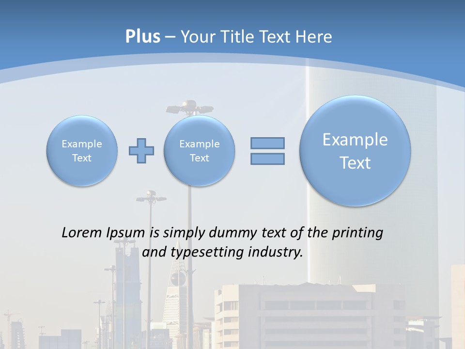 A Powerpoint Presentation With A Cityscape In The Background PowerPoint Template