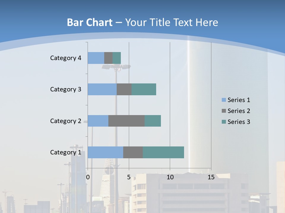 A Powerpoint Presentation With A Cityscape In The Background PowerPoint Template