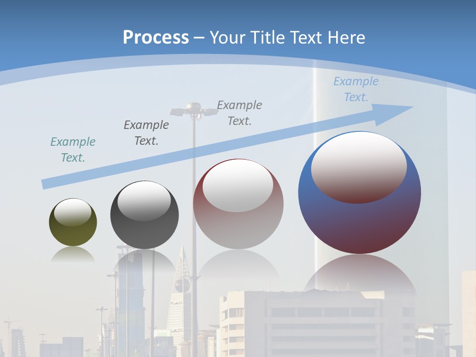 A Powerpoint Presentation With A Cityscape In The Background PowerPoint Template