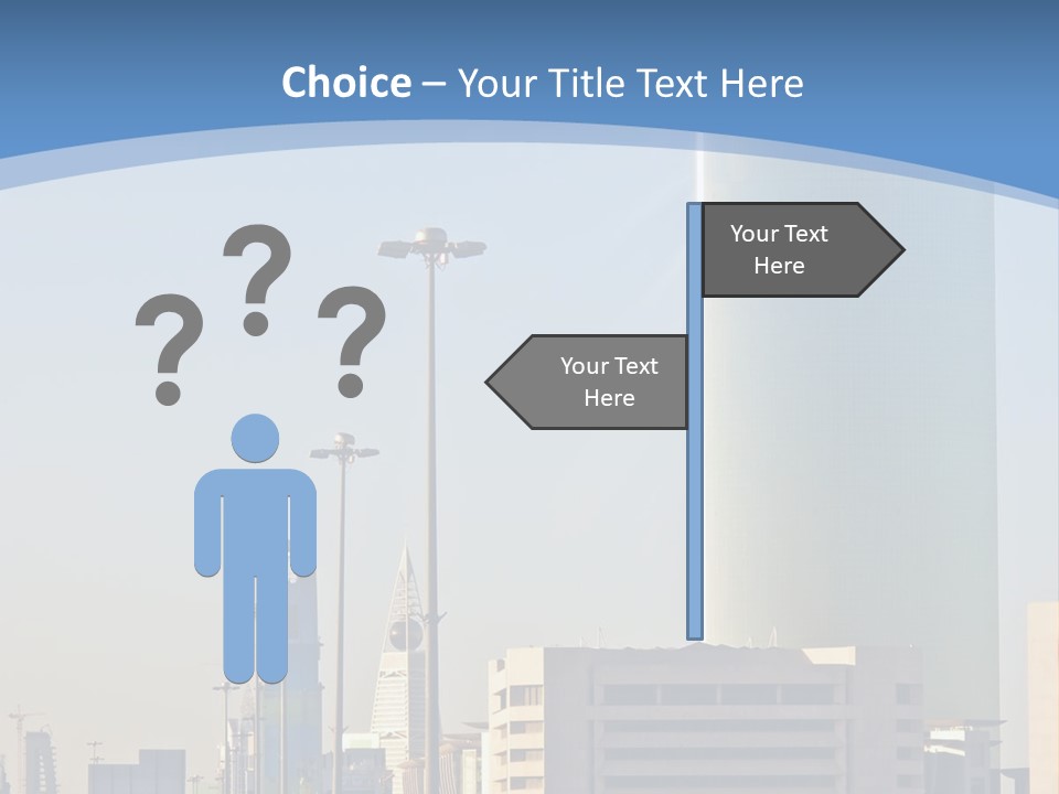 A Powerpoint Presentation With A Cityscape In The Background PowerPoint Template