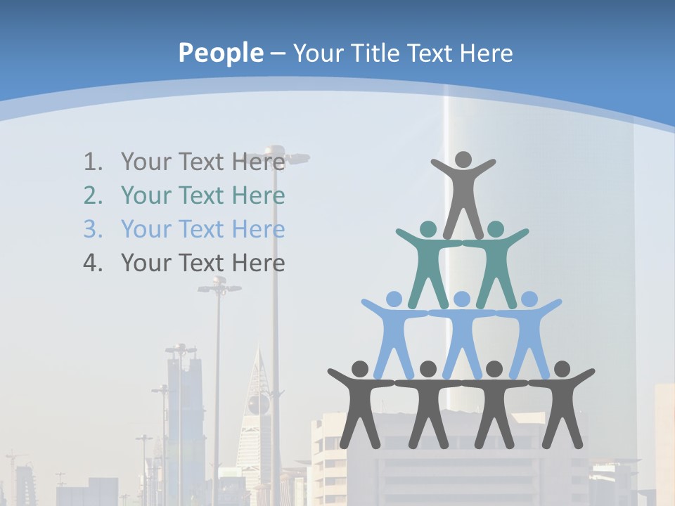 A Powerpoint Presentation With A Cityscape In The Background PowerPoint Template