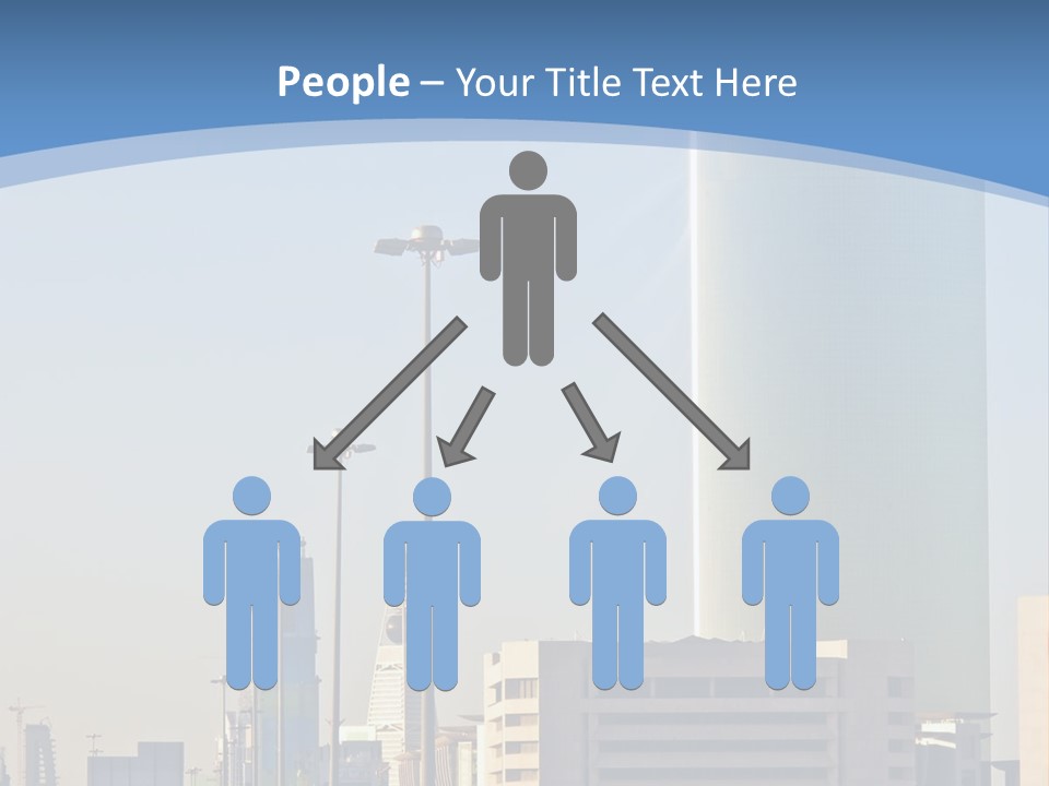 A Powerpoint Presentation With A Cityscape In The Background PowerPoint Template