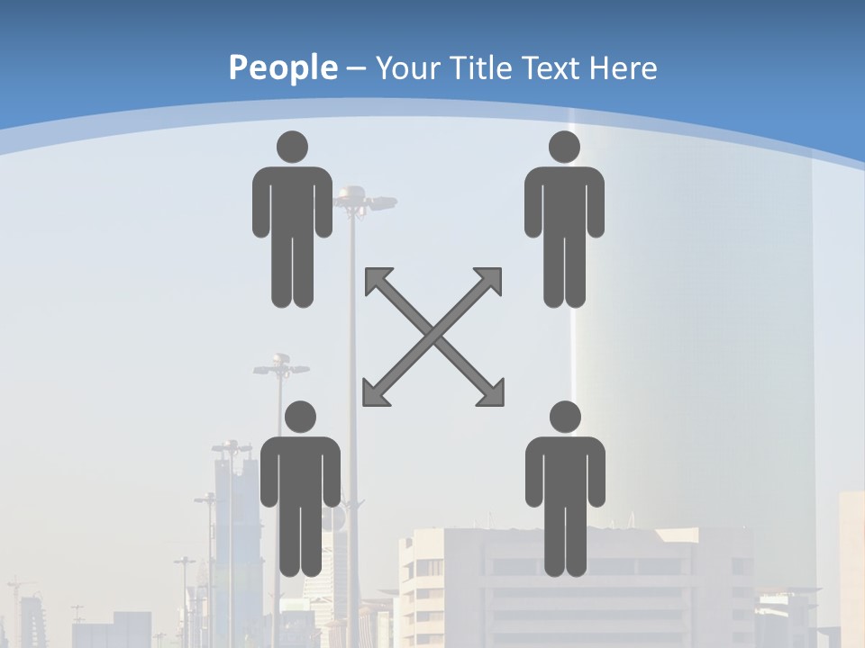 A Powerpoint Presentation With A Cityscape In The Background PowerPoint Template