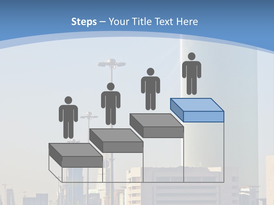 A Powerpoint Presentation With A Cityscape In The Background PowerPoint Template