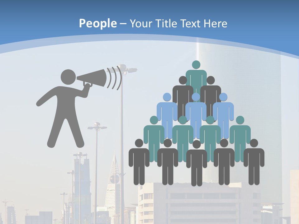 A Powerpoint Presentation With A Cityscape In The Background PowerPoint Template