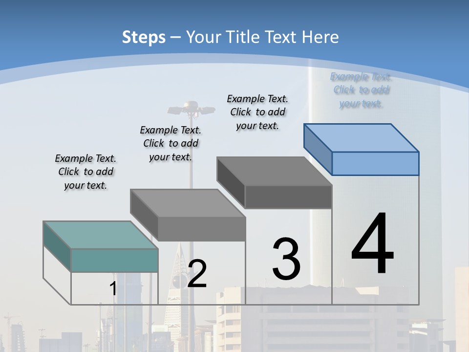 A Powerpoint Presentation With A Cityscape In The Background PowerPoint Template