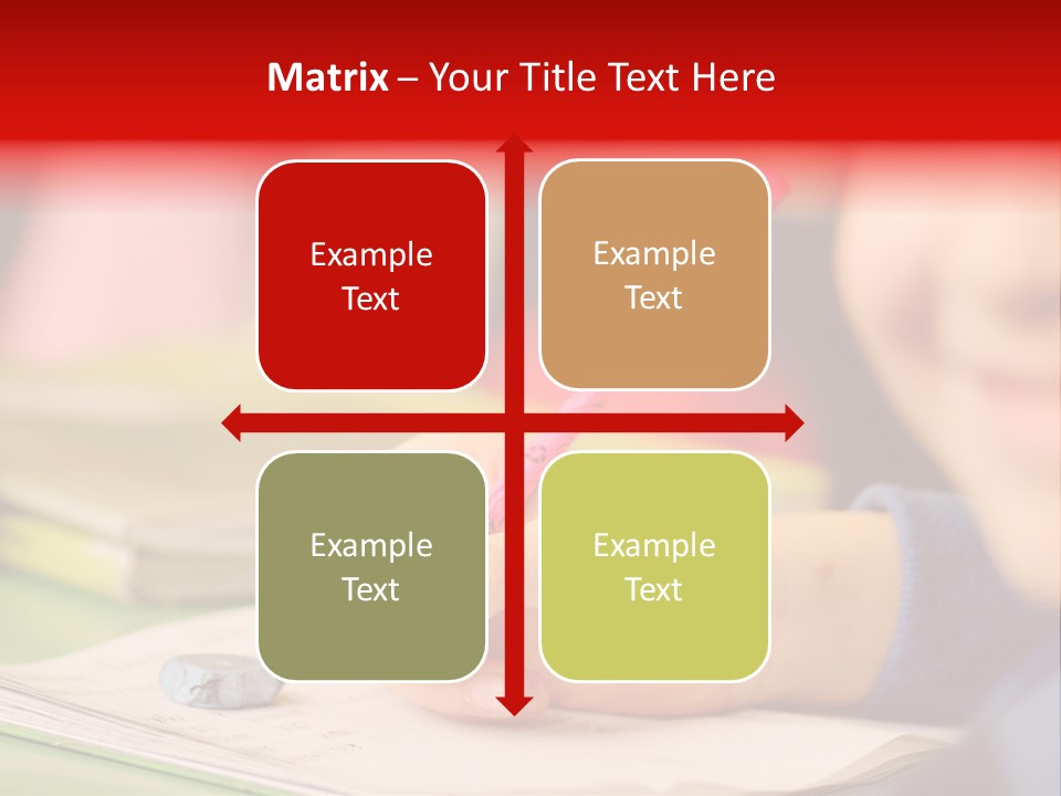 A Child Writing On A Piece Of Paper With A Pink Pen PowerPoint Template