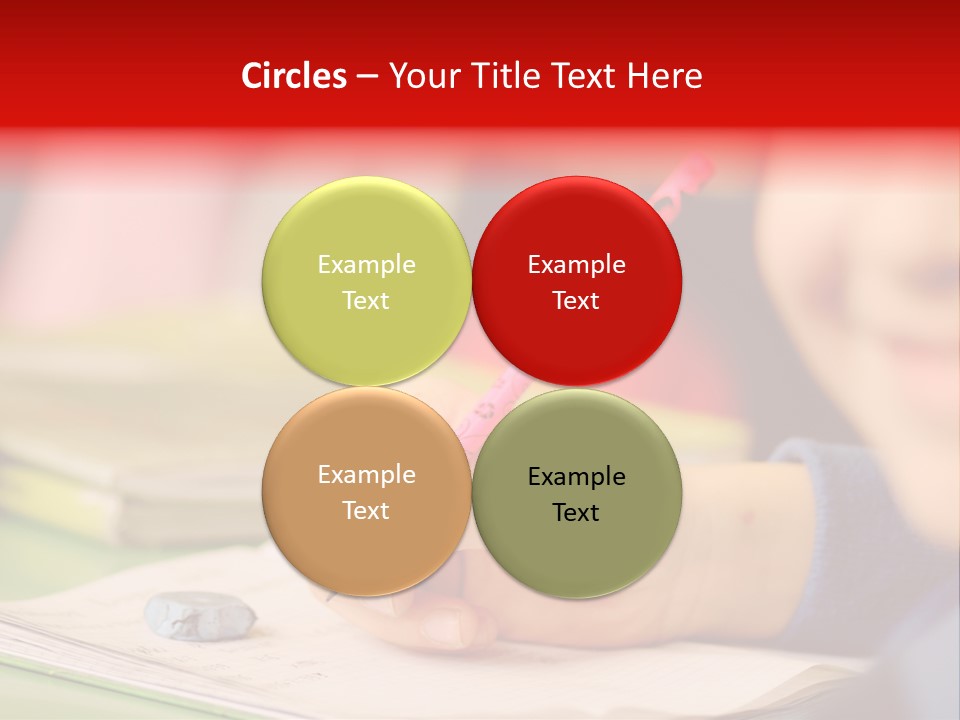 A Child Writing On A Piece Of Paper With A Pink Pen PowerPoint Template