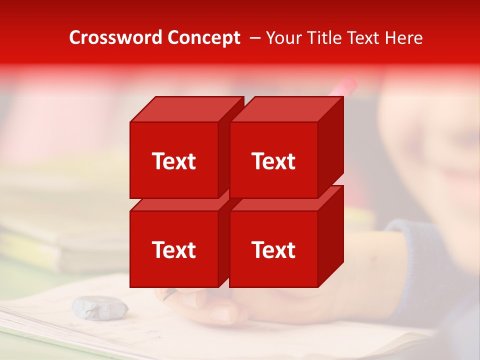 A Child Writing On A Piece Of Paper With A Pink Pen PowerPoint Template