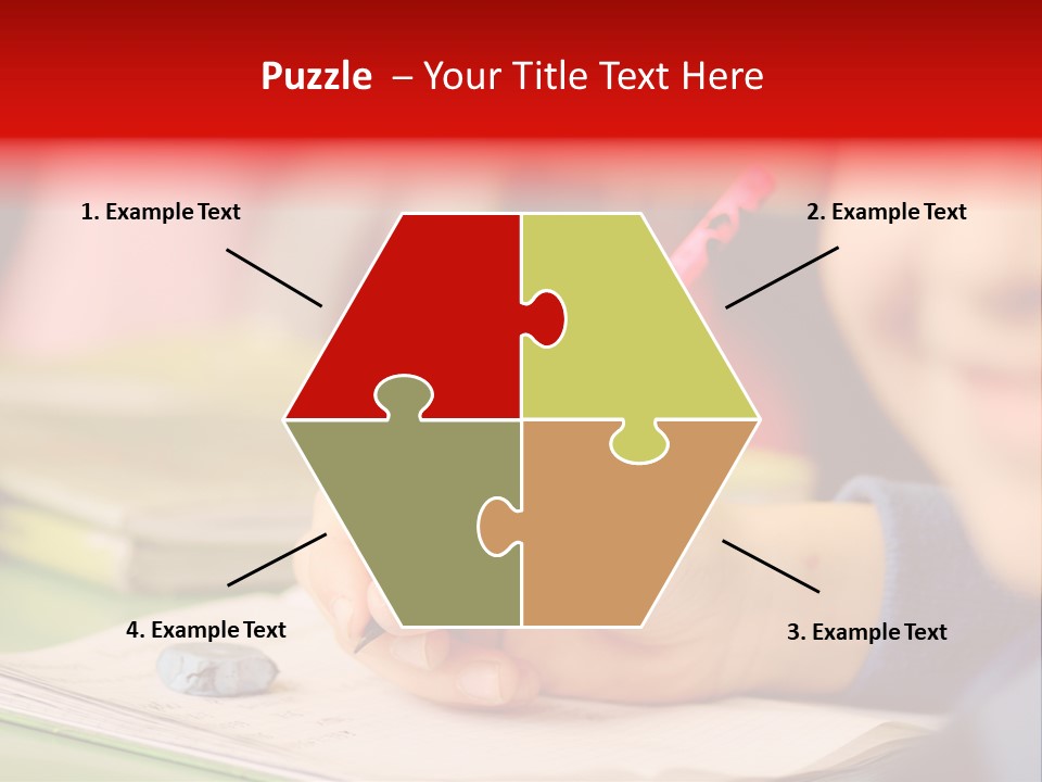 A Child Writing On A Piece Of Paper With A Pink Pen PowerPoint Template