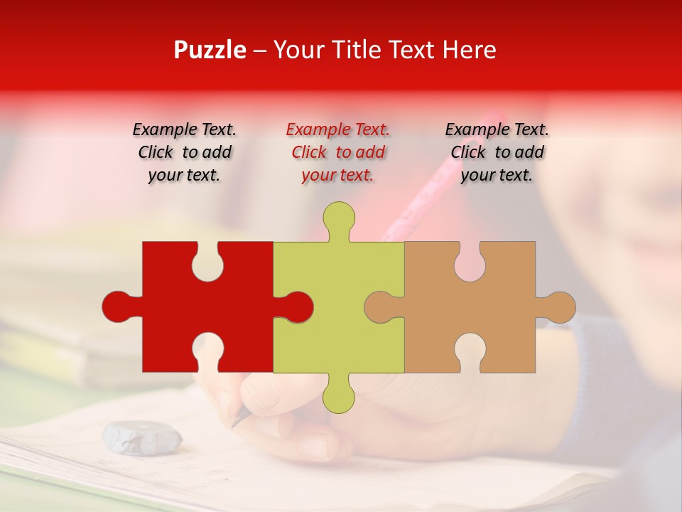 A Child Writing On A Piece Of Paper With A Pink Pen PowerPoint Template