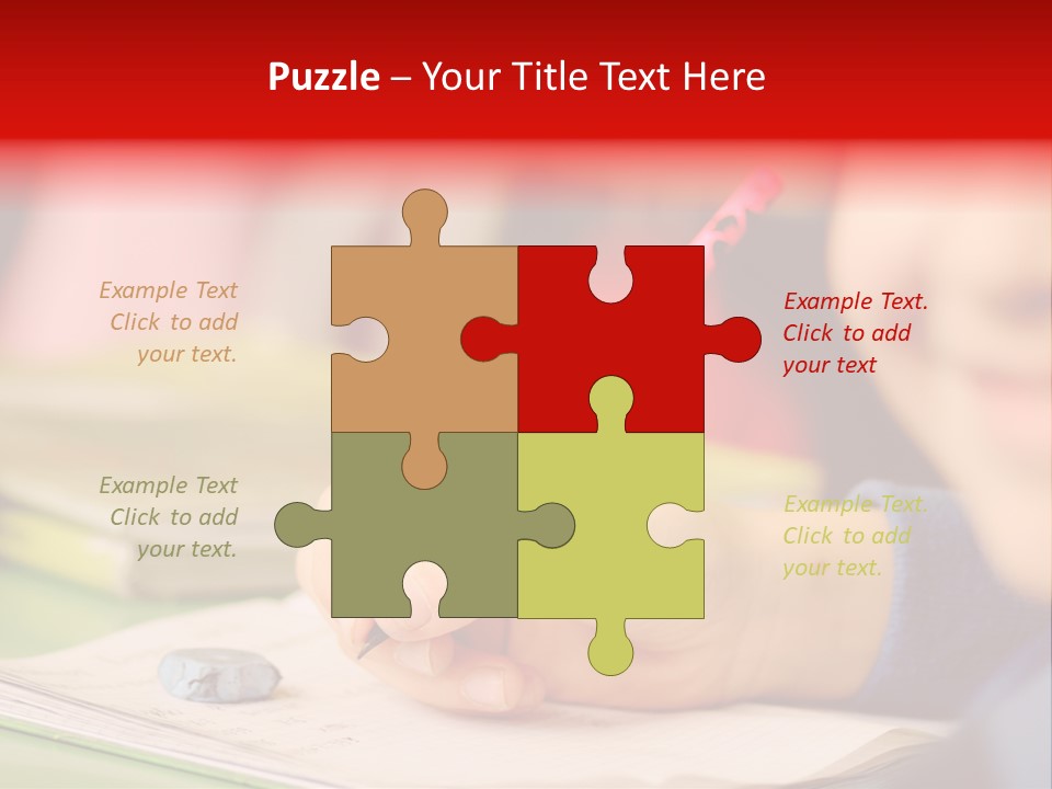 A Child Writing On A Piece Of Paper With A Pink Pen PowerPoint Template