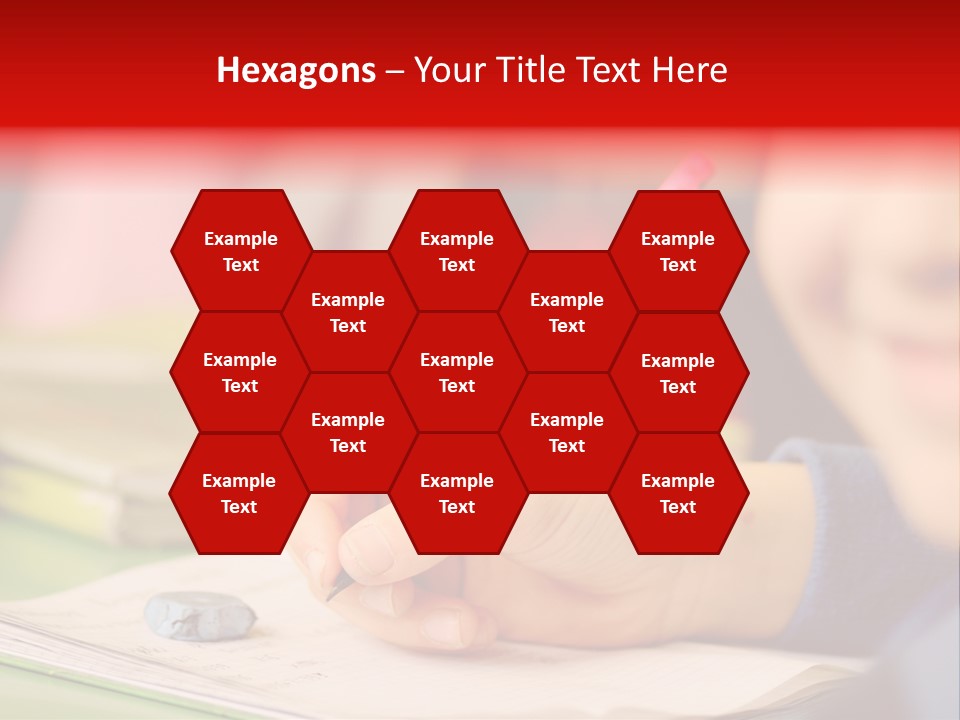 A Child Writing On A Piece Of Paper With A Pink Pen PowerPoint Template