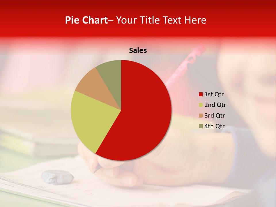 A Child Writing On A Piece Of Paper With A Pink Pen PowerPoint Template