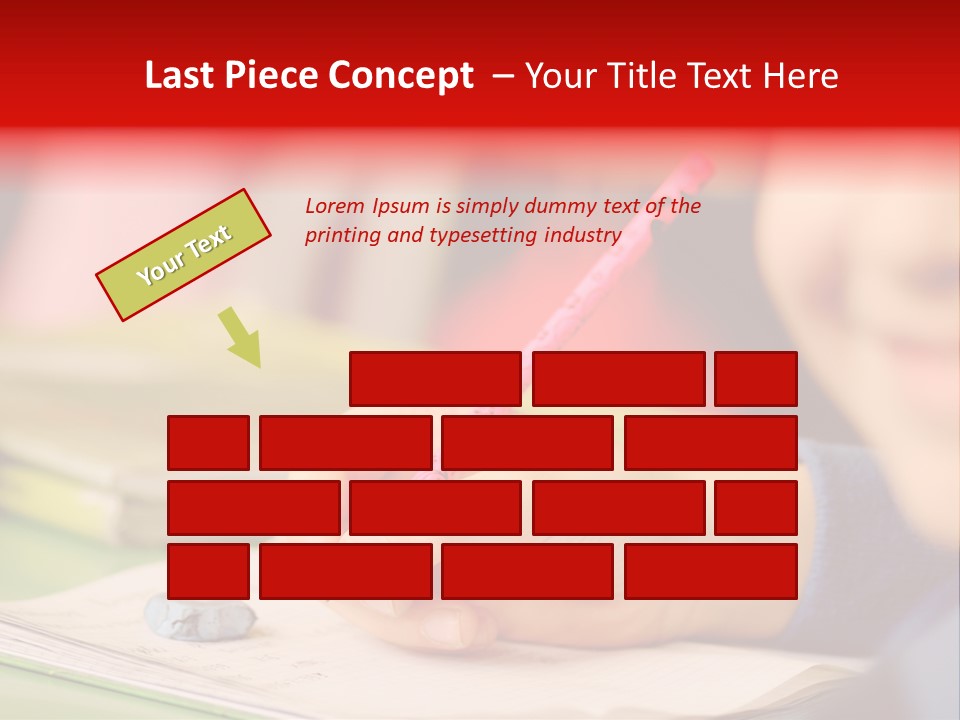 A Child Writing On A Piece Of Paper With A Pink Pen PowerPoint Template