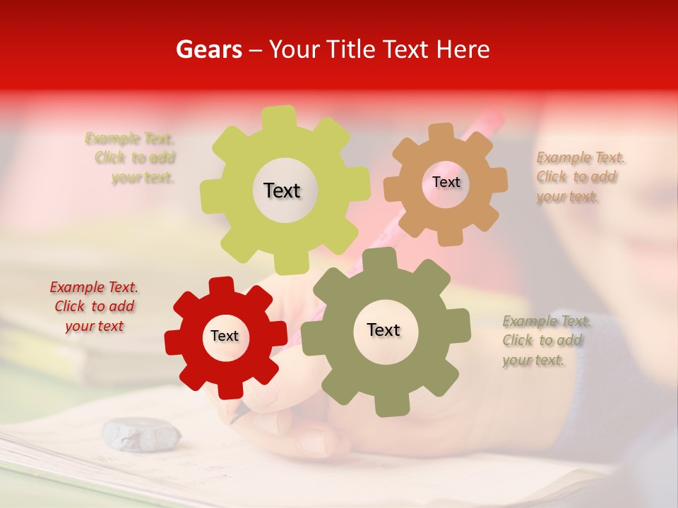 A Child Writing On A Piece Of Paper With A Pink Pen PowerPoint Template