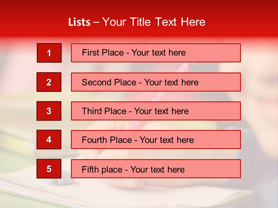 A Child Writing On A Piece Of Paper With A Pink Pen PowerPoint Template