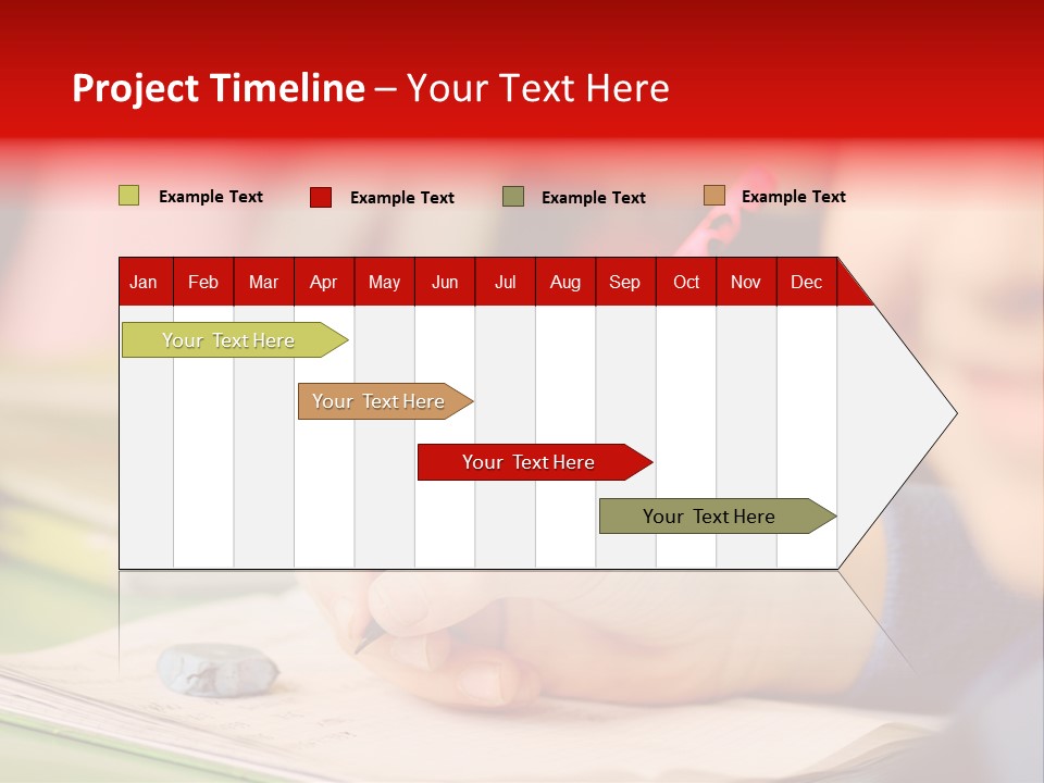 A Child Writing On A Piece Of Paper With A Pink Pen PowerPoint Template