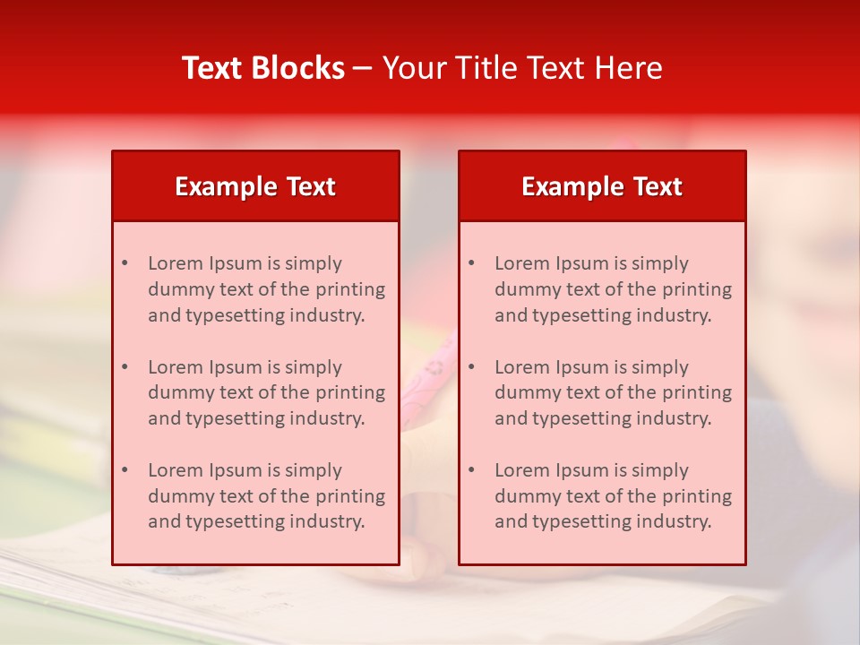 A Child Writing On A Piece Of Paper With A Pink Pen PowerPoint Template