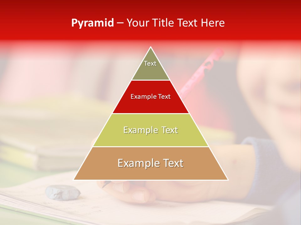 A Child Writing On A Piece Of Paper With A Pink Pen PowerPoint Template