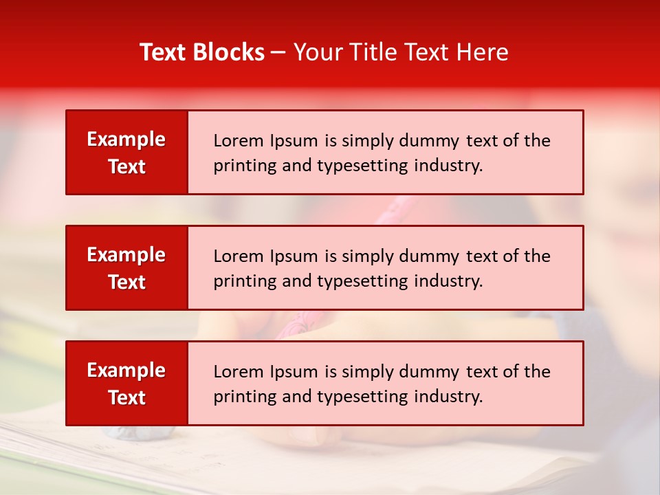 A Child Writing On A Piece Of Paper With A Pink Pen PowerPoint Template