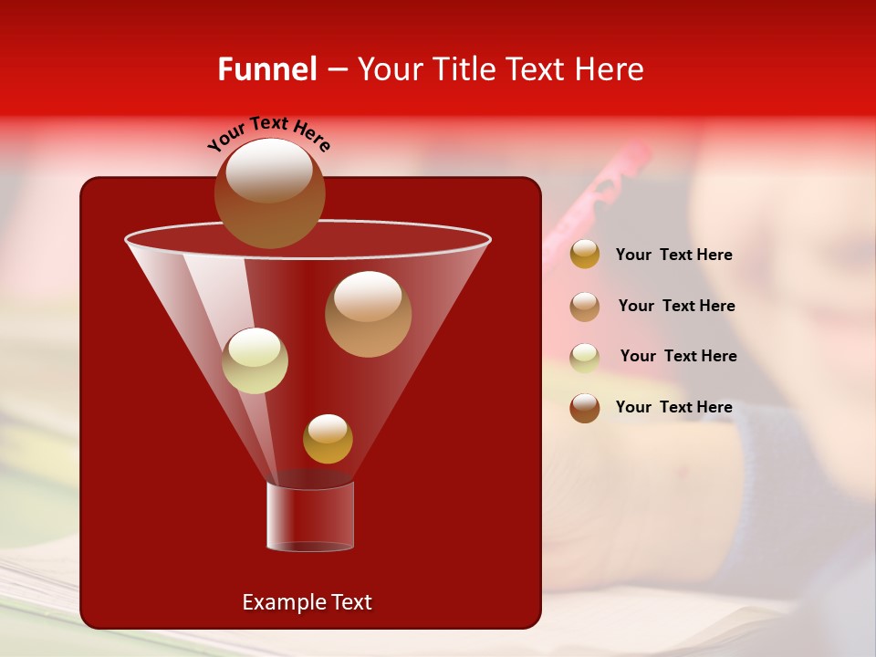 A Child Writing On A Piece Of Paper With A Pink Pen PowerPoint Template