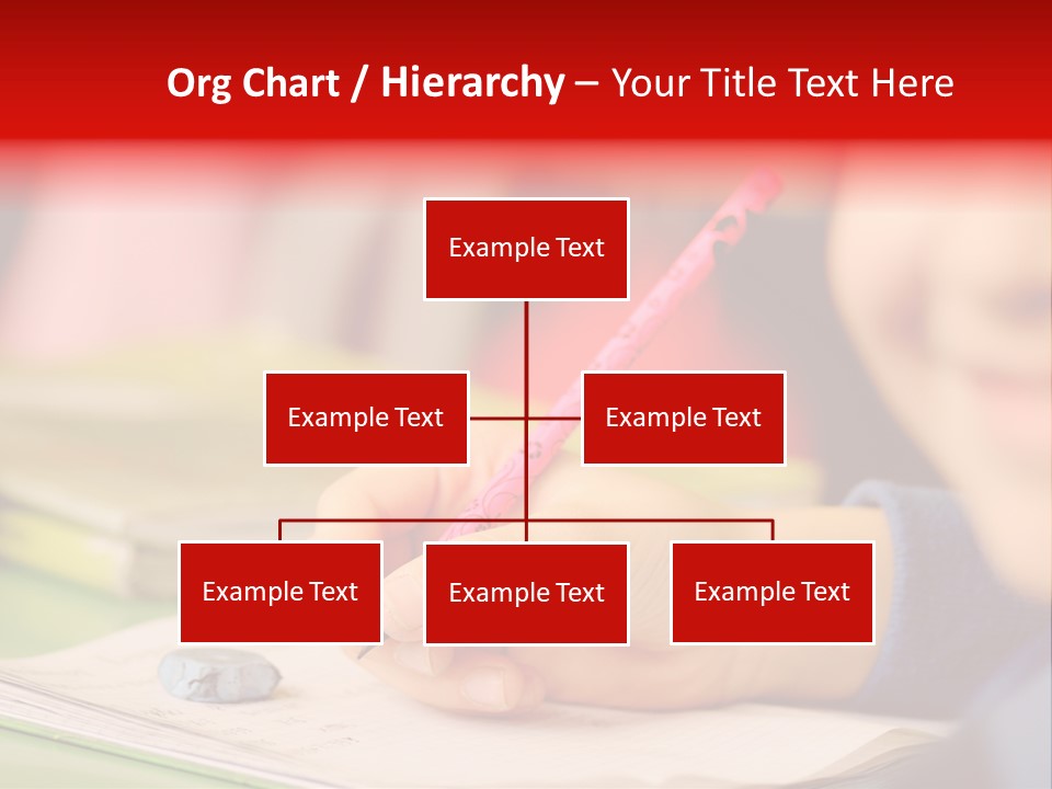 A Child Writing On A Piece Of Paper With A Pink Pen PowerPoint Template