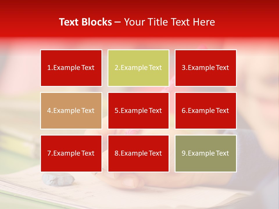 A Child Writing On A Piece Of Paper With A Pink Pen PowerPoint Template