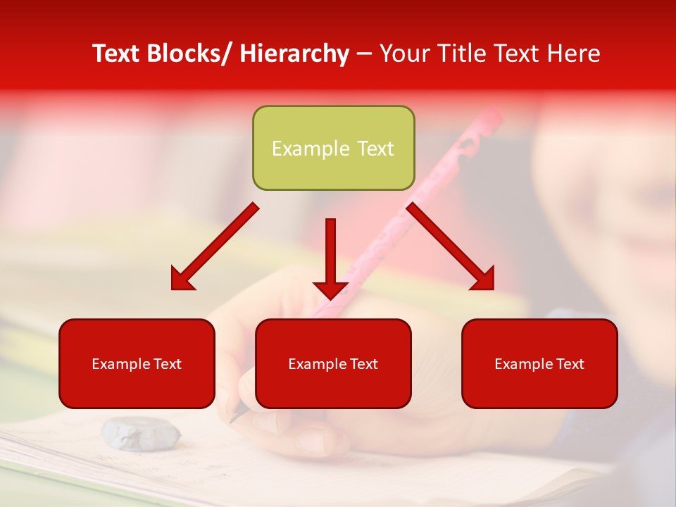 A Child Writing On A Piece Of Paper With A Pink Pen PowerPoint Template