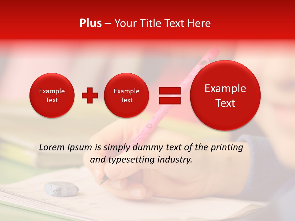 A Child Writing On A Piece Of Paper With A Pink Pen PowerPoint Template