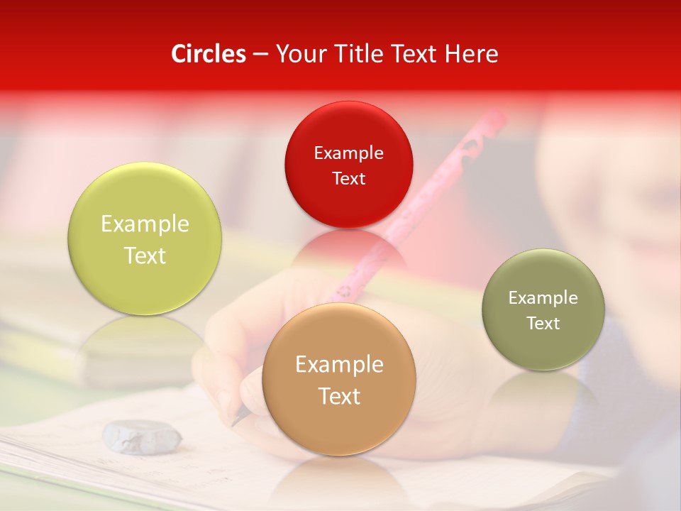 A Child Writing On A Piece Of Paper With A Pink Pen PowerPoint Template