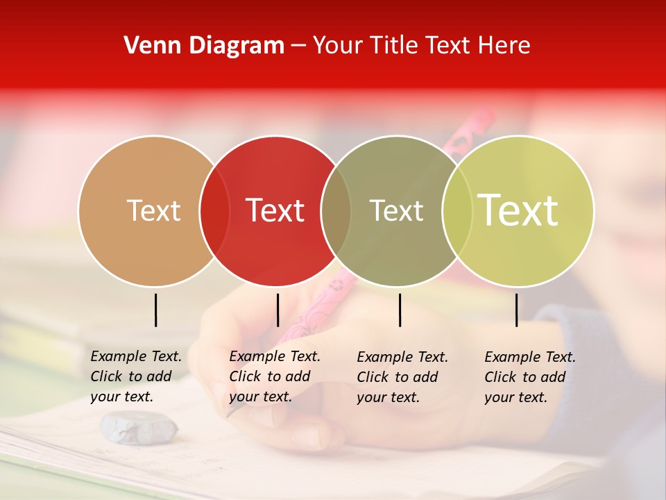 A Child Writing On A Piece Of Paper With A Pink Pen PowerPoint Template