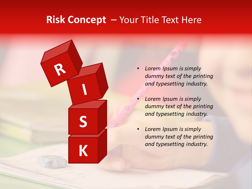 A Child Writing On A Piece Of Paper With A Pink Pen PowerPoint Template