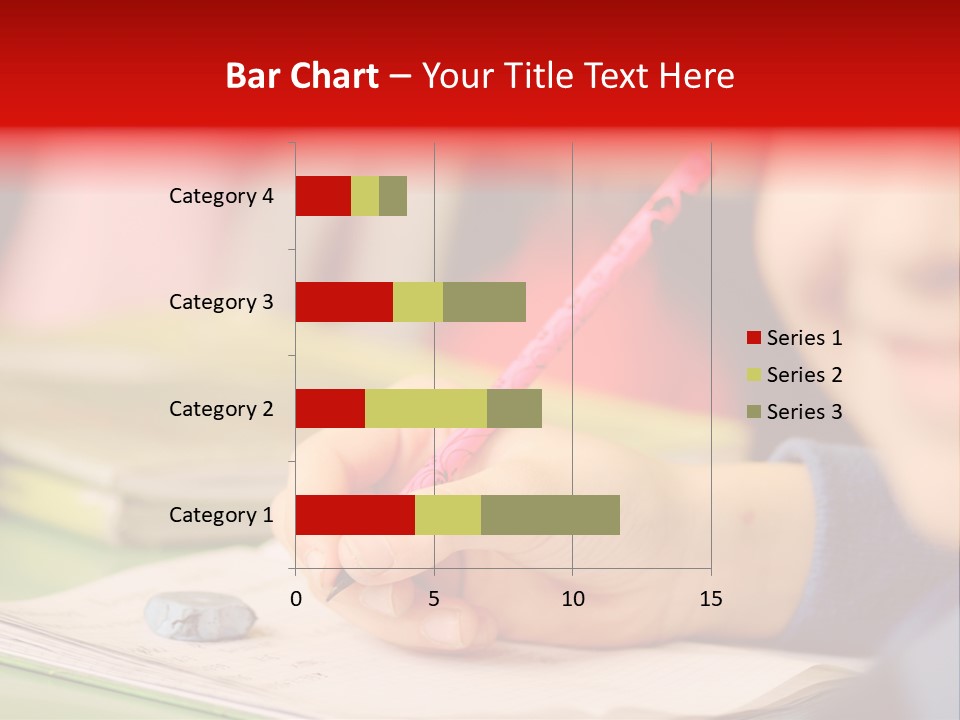 A Child Writing On A Piece Of Paper With A Pink Pen PowerPoint Template