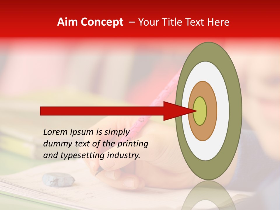 A Child Writing On A Piece Of Paper With A Pink Pen PowerPoint Template