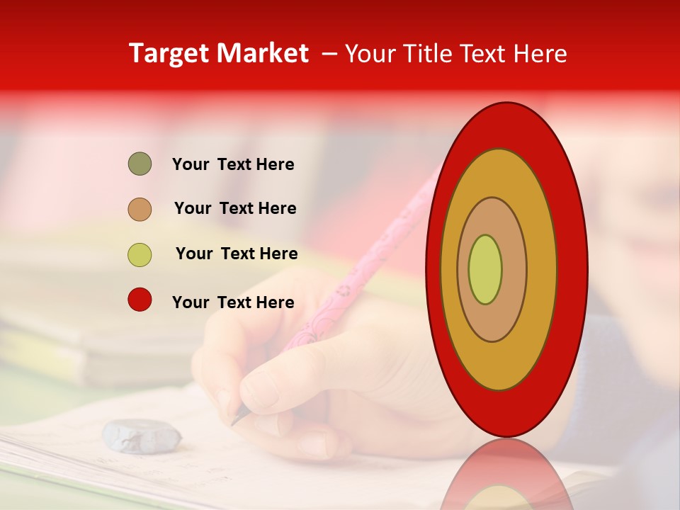 A Child Writing On A Piece Of Paper With A Pink Pen PowerPoint Template