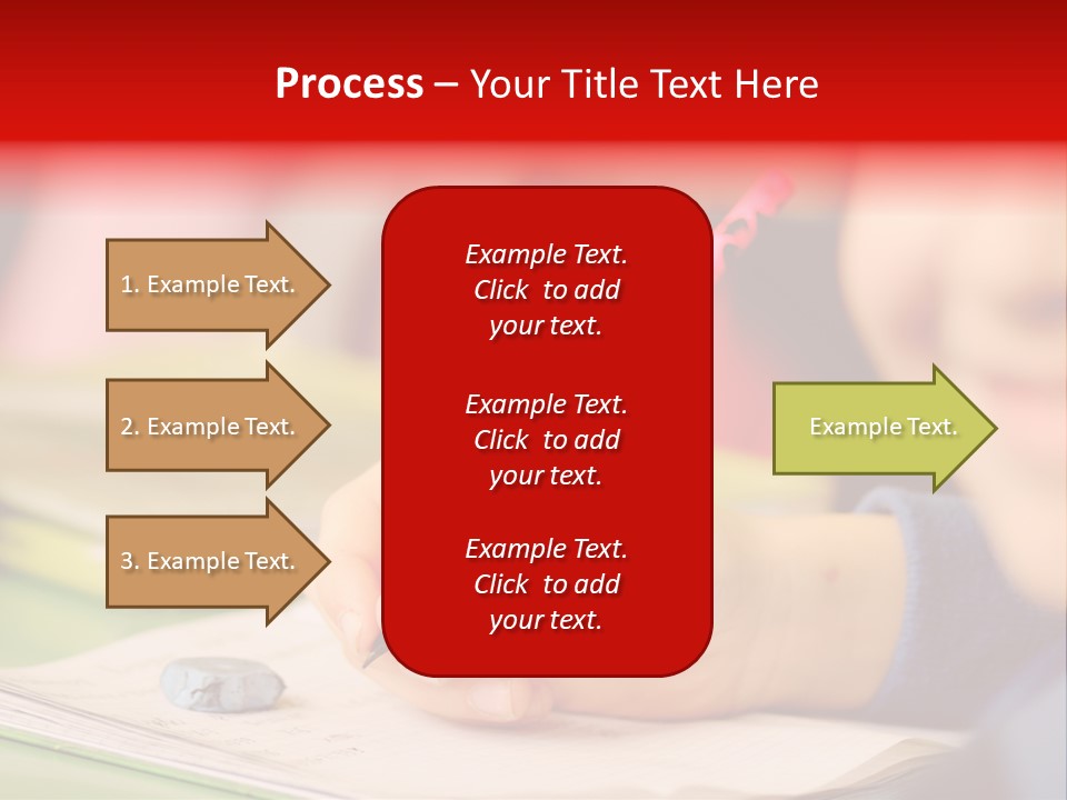 A Child Writing On A Piece Of Paper With A Pink Pen PowerPoint Template