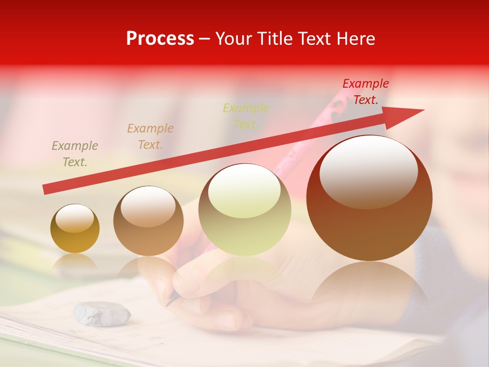 A Child Writing On A Piece Of Paper With A Pink Pen PowerPoint Template