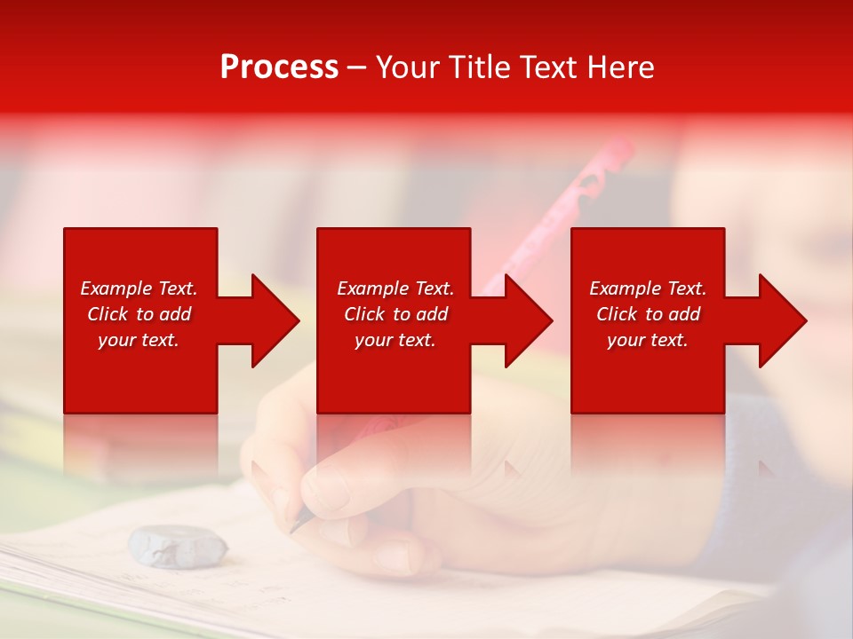 A Child Writing On A Piece Of Paper With A Pink Pen PowerPoint Template