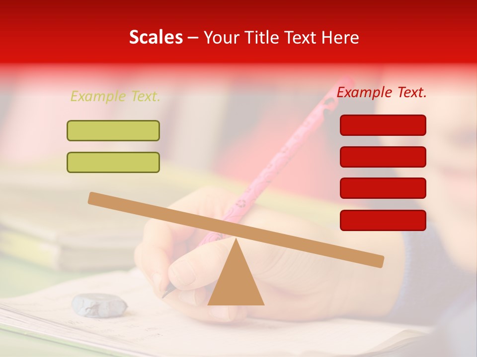 A Child Writing On A Piece Of Paper With A Pink Pen PowerPoint Template