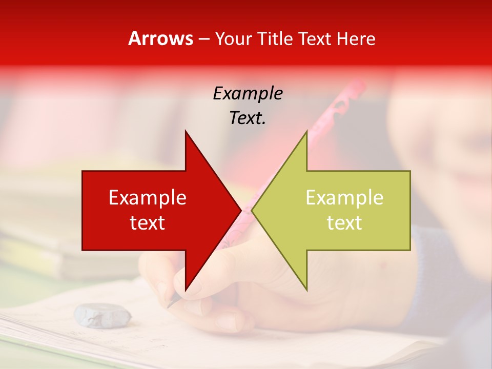 A Child Writing On A Piece Of Paper With A Pink Pen PowerPoint Template