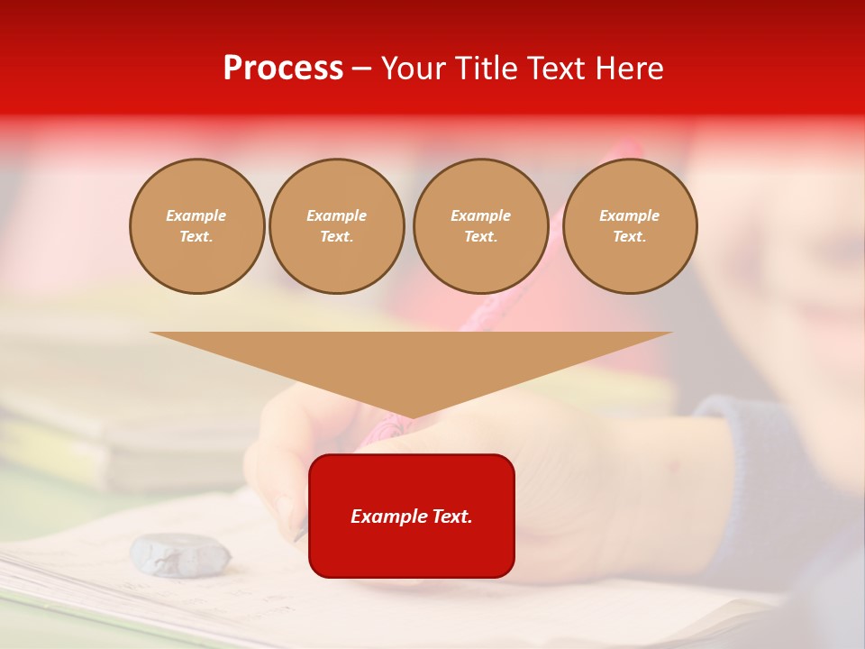 A Child Writing On A Piece Of Paper With A Pink Pen PowerPoint Template