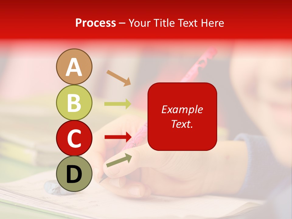 A Child Writing On A Piece Of Paper With A Pink Pen PowerPoint Template